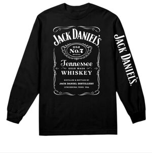 Jack Daniels Black Long Sleeve Cotton Tshirt Size XXL
